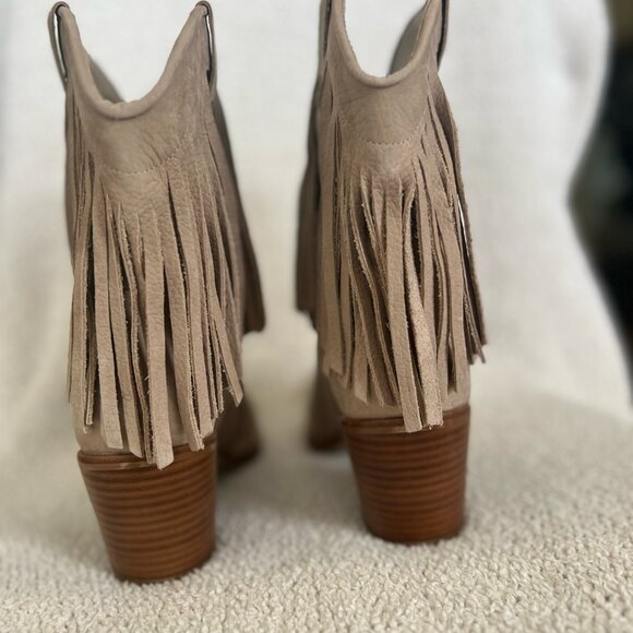 Dolce Vita Fringe Suede Boots - Picture 2 of 3
